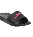Women's Single Colour Slides - Black & Raspberry Fill