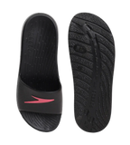 Women's Single Colour Slides - Black & Raspberry Fill