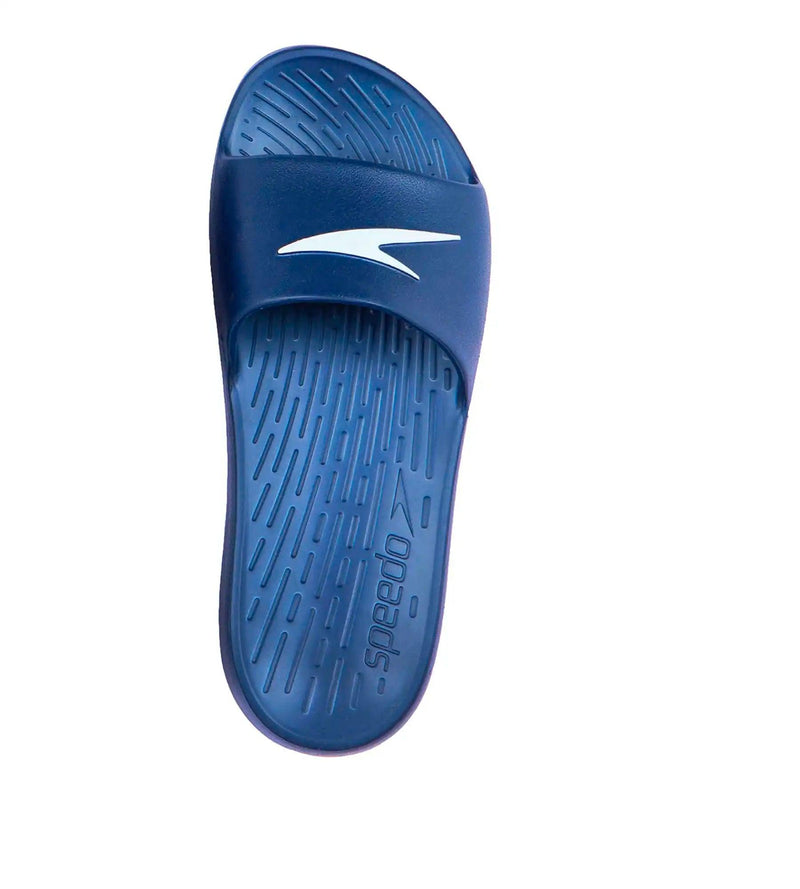 Women's Single Colour Slides - Navy & White_3