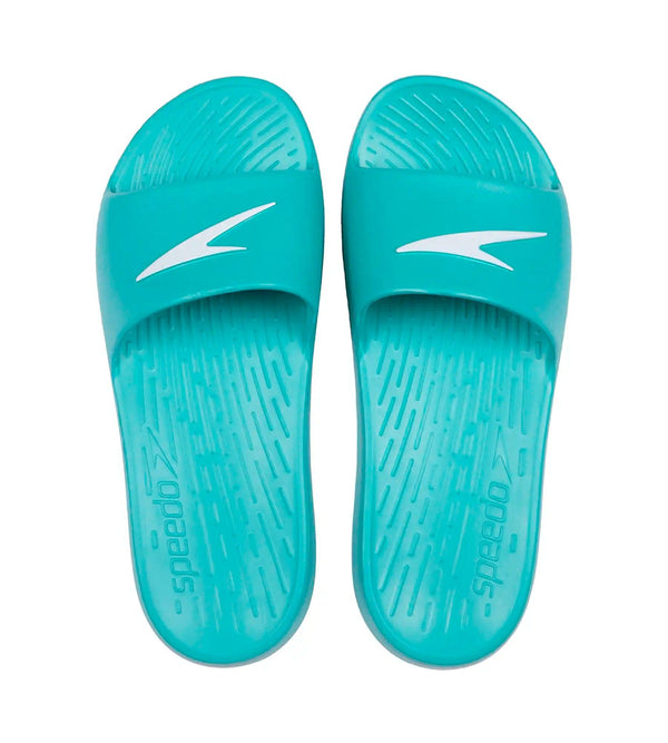 Women's Single Colour Slides - Jade & White_1