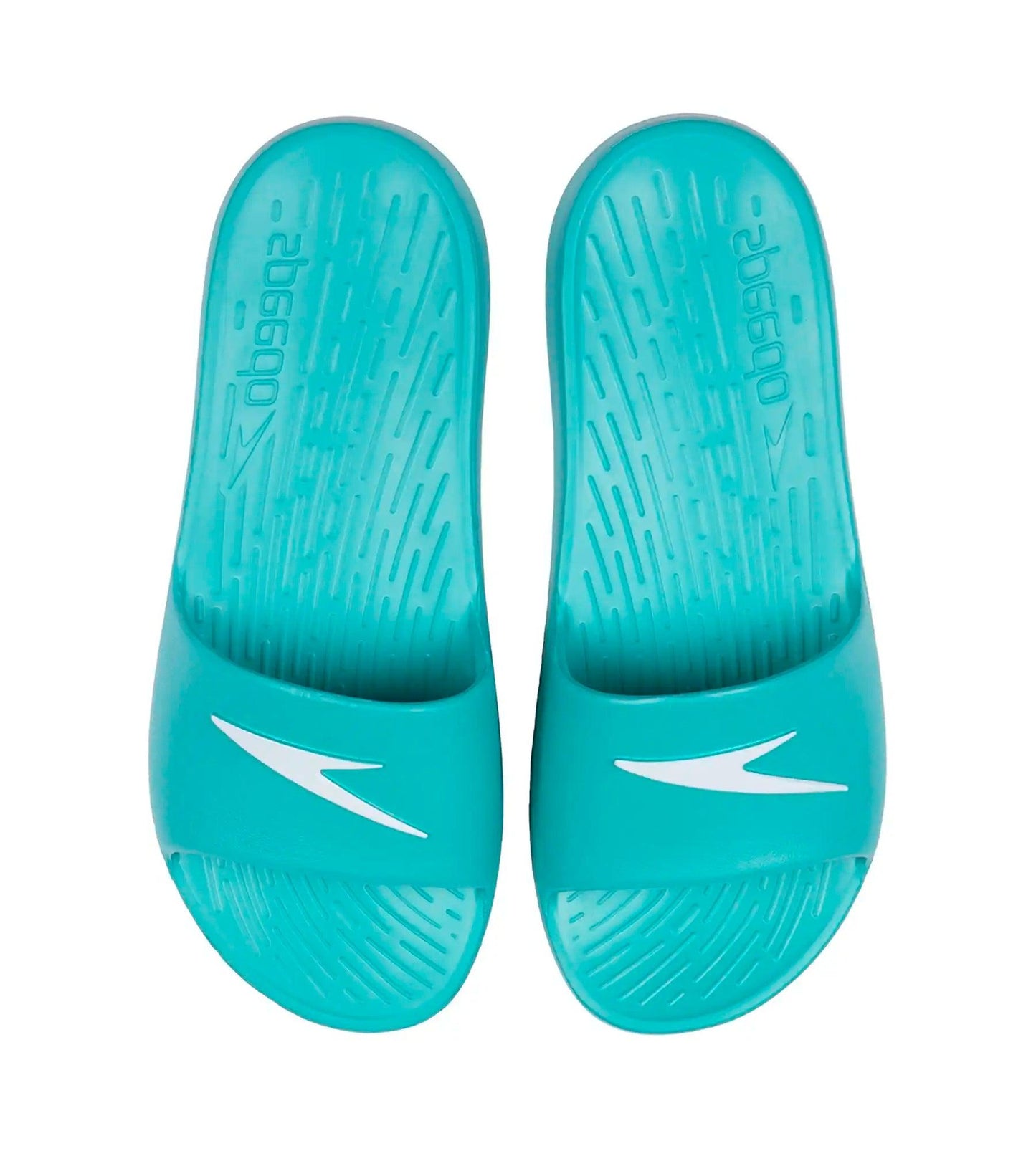 Women's Single Colour Slides - Jade & White_2