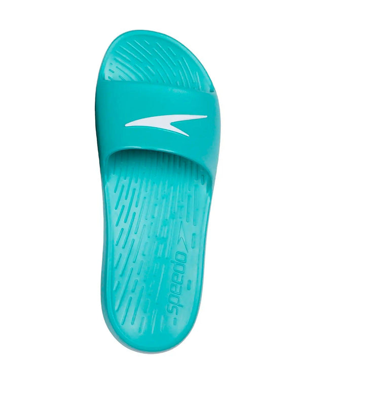 Women's Single Colour Slides - Jade & White_3