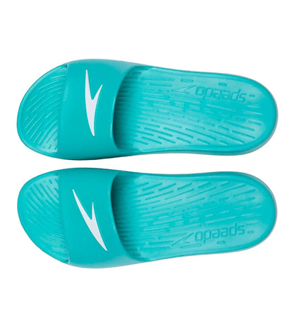 Women's Single Colour Slides - Jade & White_4