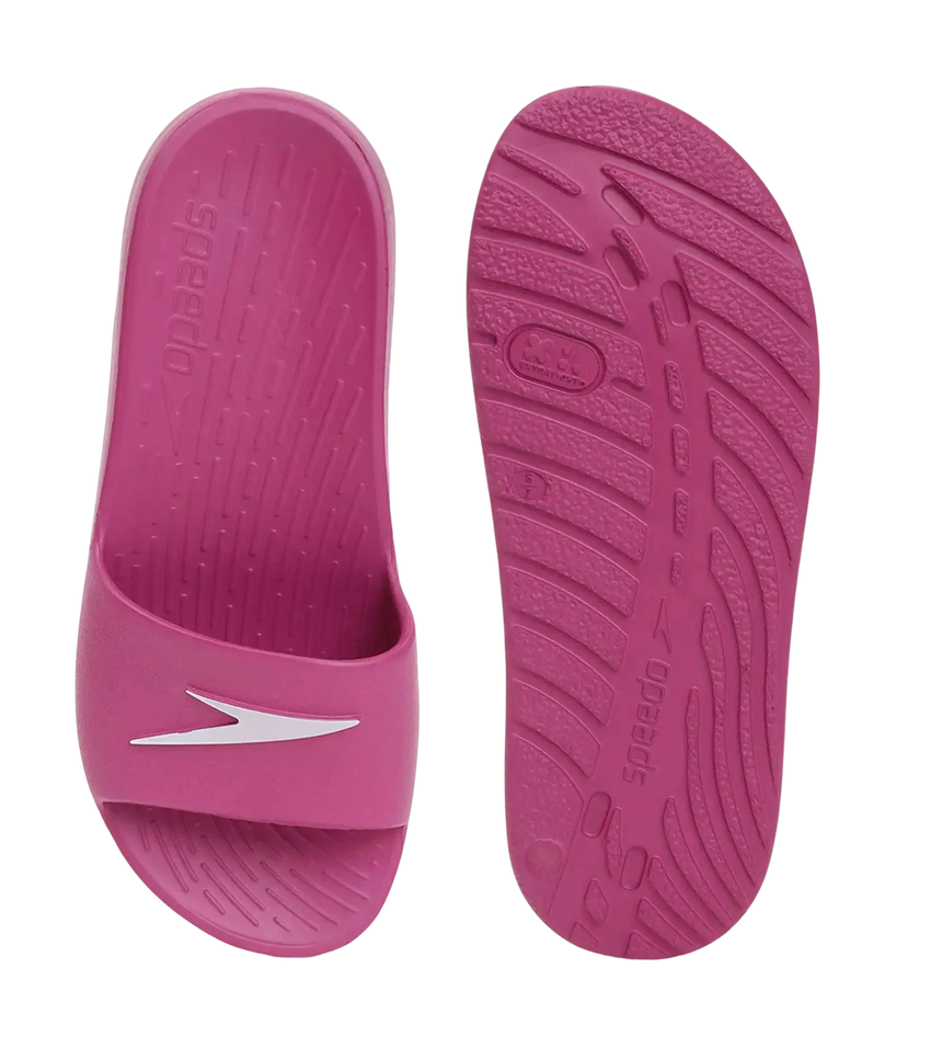 Women's Single Colour Slides - Berry & White