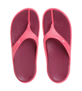 Women's Dual Colour Flip Flops - Deep Plum & Cinder Rose