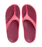 Women's Dual Colour Flip Flops - Deep Plum & Cinder Rose