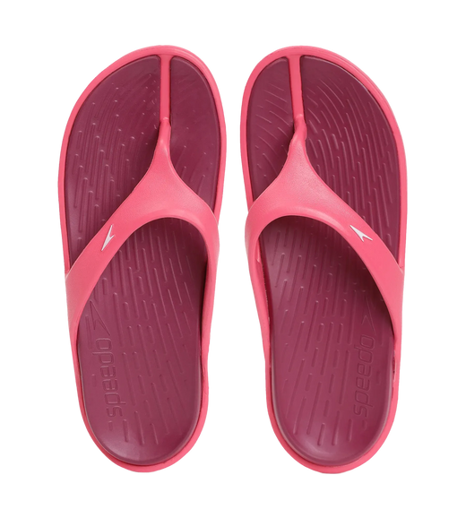 Women's Dual Colour Flip Flops - Deep Plum & Cinder Rose