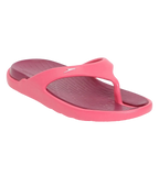 Women's Dual Colour Flip Flops - Deep Plum & Cinder Rose