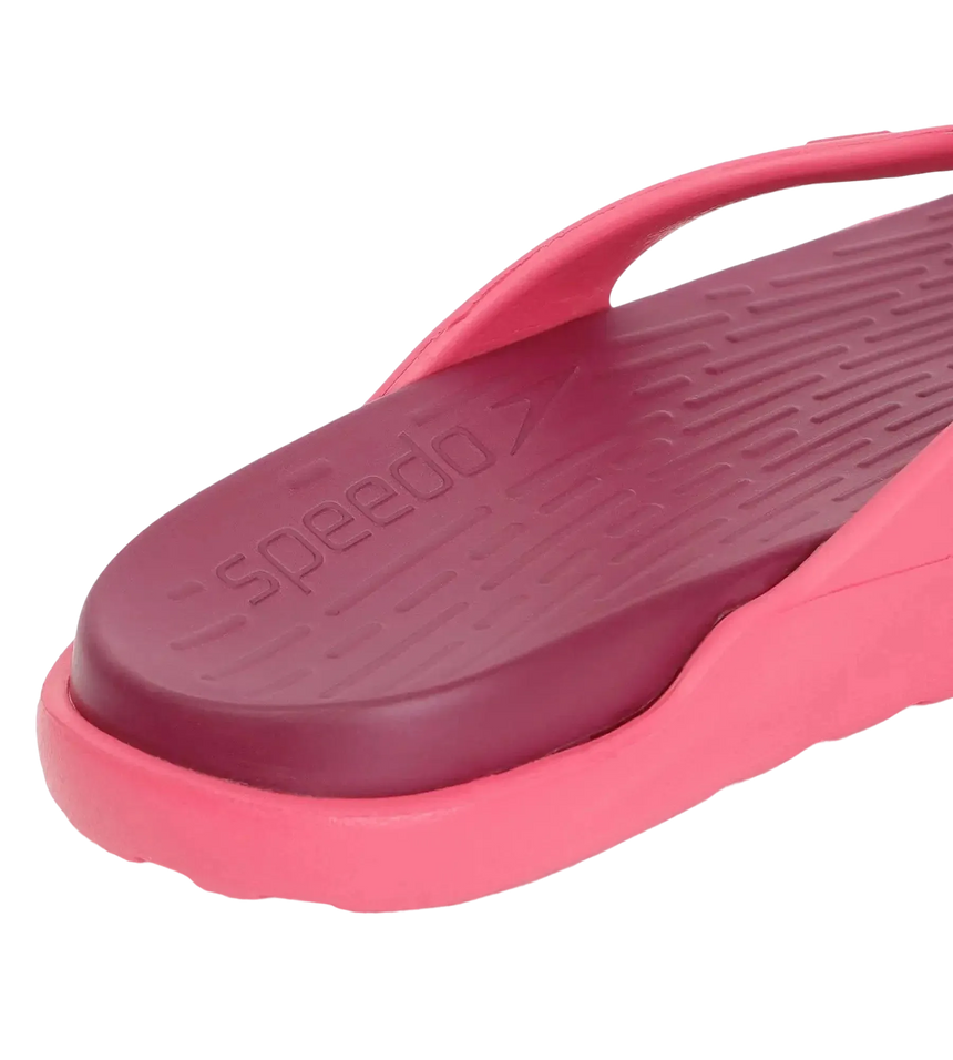Women's Dual Colour Flip Flops - Deep Plum & Cinder Rose