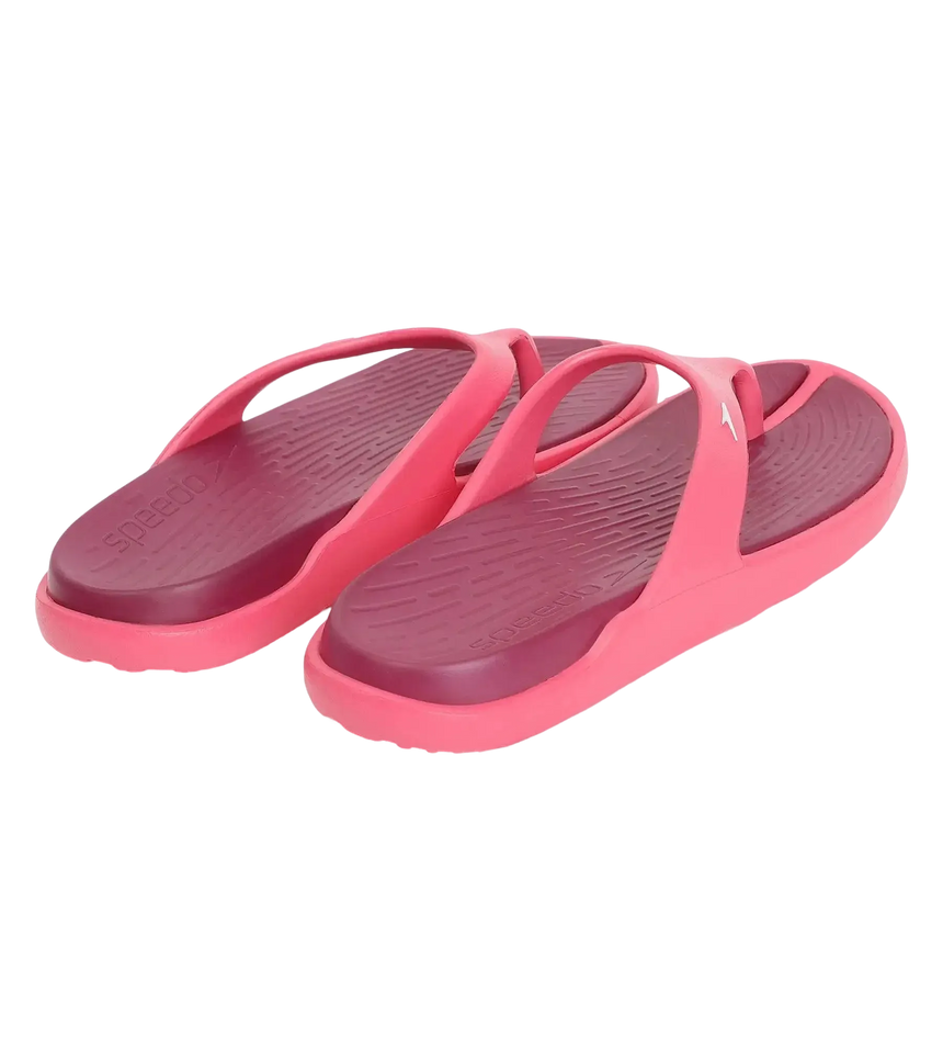 Women's Dual Colour Flip Flops - Deep Plum & Cinder Rose