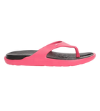 Women's Dual Colour Flip Flops - Black & Raspberry Fill