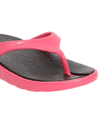 Women's Dual Colour Flip Flops - Black & Raspberry Fill