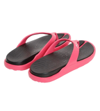 Women's Dual Colour Flip Flops - Black & Raspberry Fill