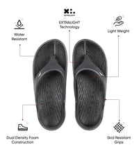 Women's Dual Colour Flip Flops - Black & Oxid Grey