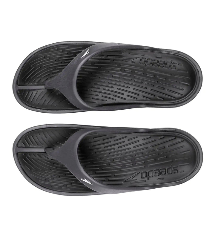 Women's Dual Colour Flip Flops - Black & Oxid Grey_4