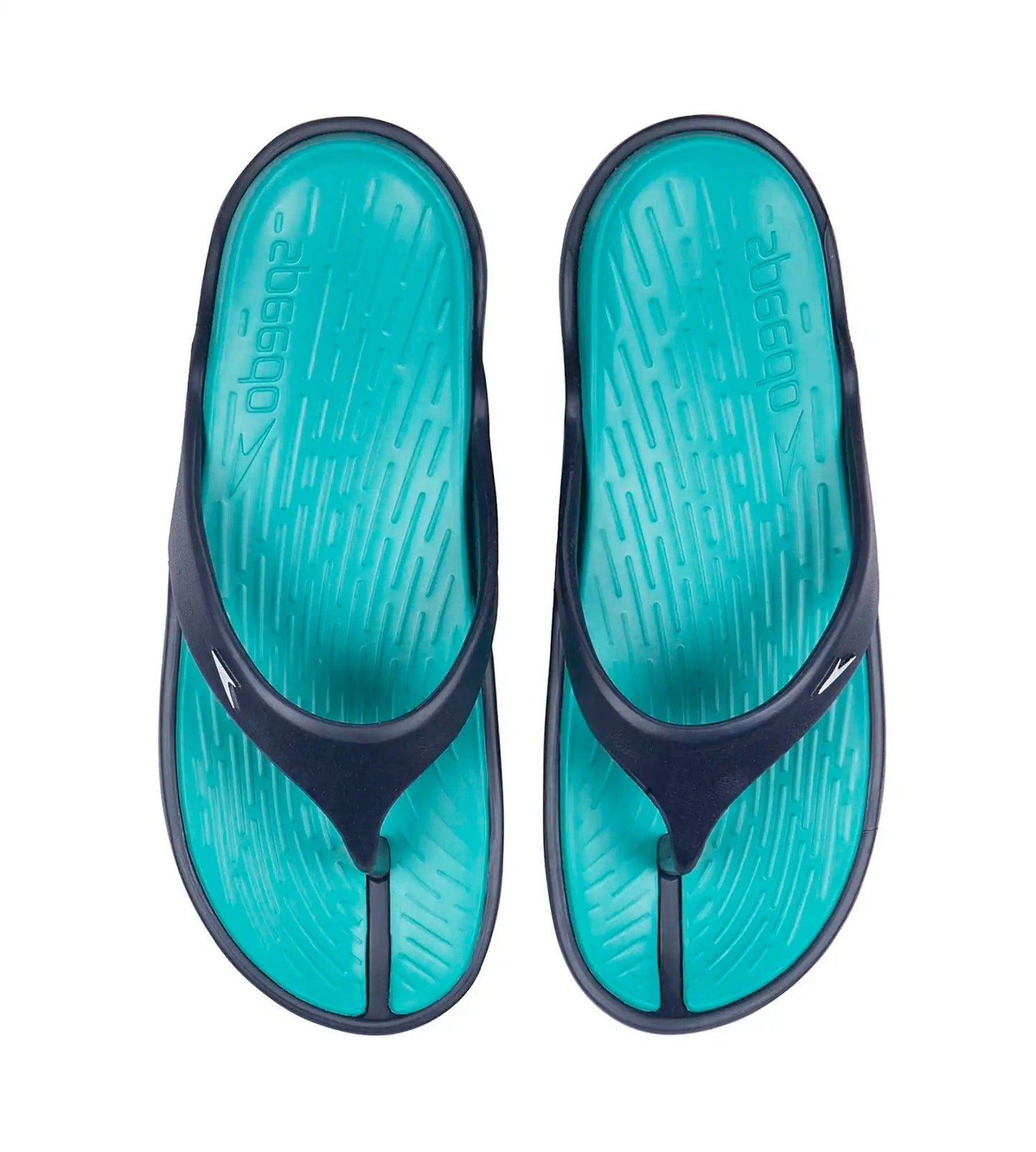 Women's Dual Colour Flip Flops - Jade & Navy_2