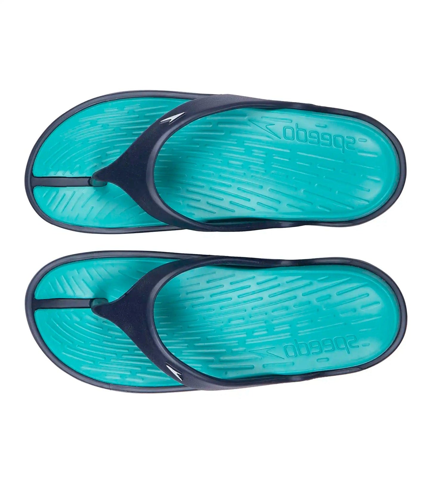 Women's Dual Colour Flip Flops - Jade & Navy_4