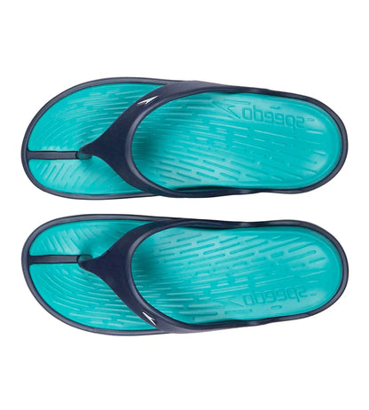 Women's Dual Colour Flip Flops - Jade & Navy_4