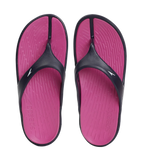 Women's Dual Colour Flip Flops - Berry & True Navy