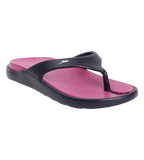 Women's Dual Colour Flip Flops - Berry & True Navy