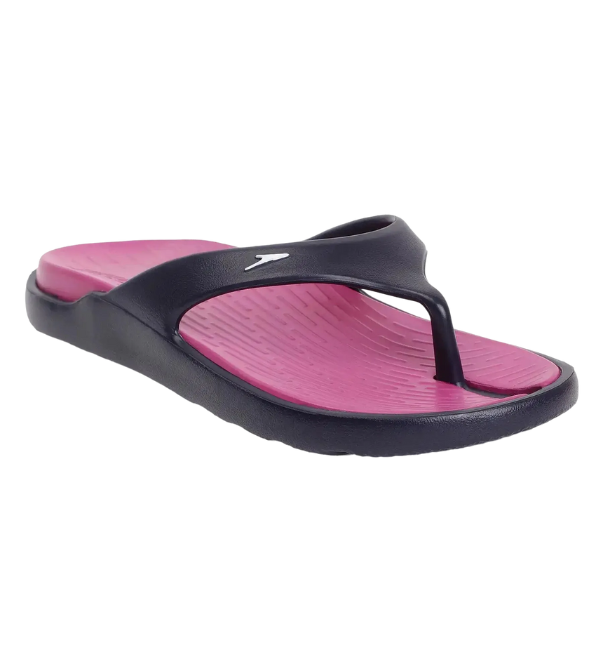 Women's Dual Colour Flip Flops - Berry & True Navy