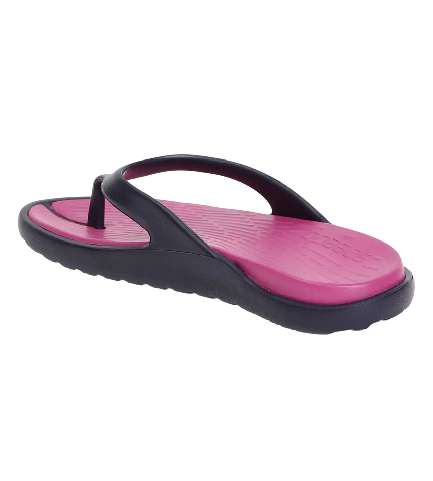 Women's Dual Colour Flip Flops - Berry & True Navy