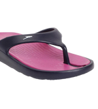 Women's Dual Colour Flip Flops - Berry & True Navy