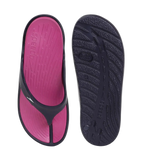 Women's Dual Colour Flip Flops - Berry & True Navy