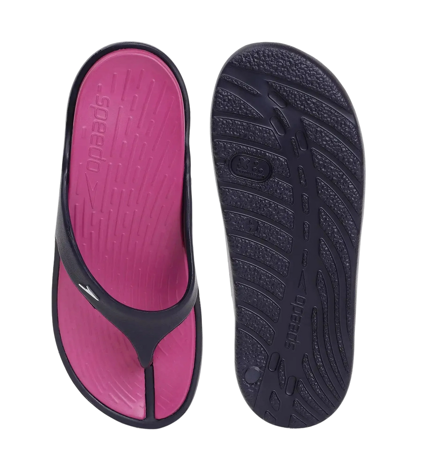 Women's Dual Colour Flip Flops - Berry & True Navy