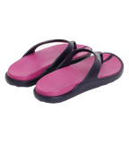 Women's Dual Colour Flip Flops - Berry & True Navy