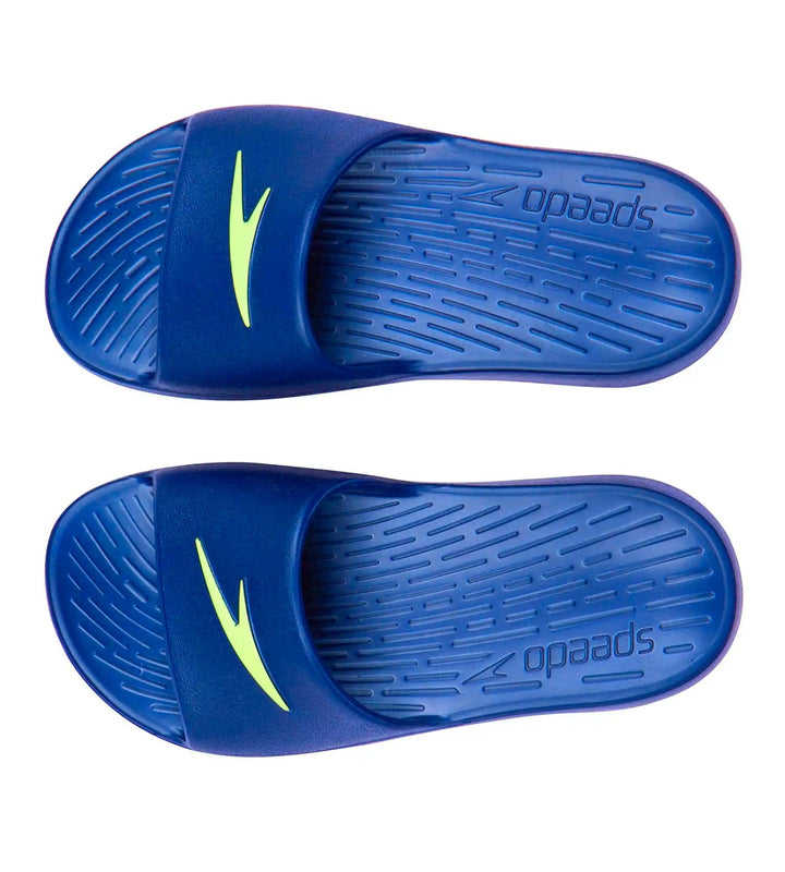 Junior's Single colour Slides - Navy & Bright Zest_4