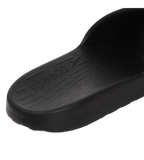 Unisex Junior's Single Colour Slides For Boys and Girls - Black & Atomic Lime