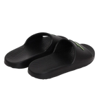 Unisex Junior's Single Colour Slides For Boys and Girls - Black & Atomic Lime