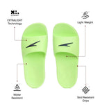Unisex Junior's Single Colour Slides For Boys and Girls - Bright Zest & True Navy