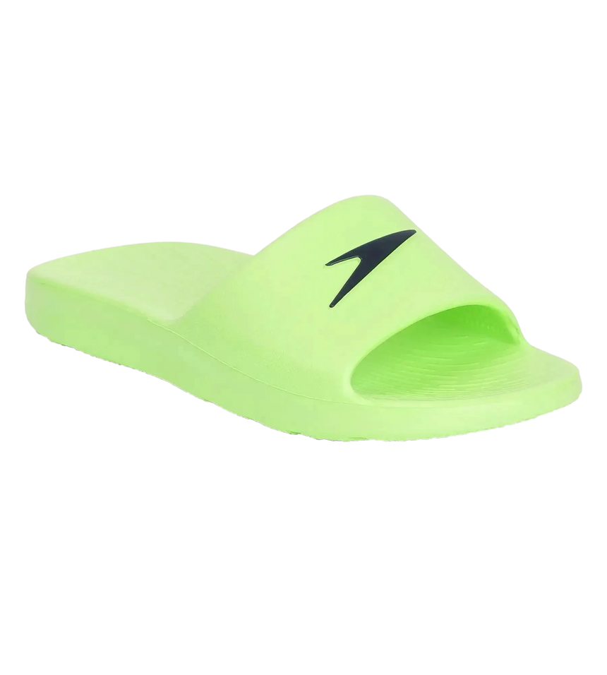 Unisex Junior's Single Colour Slides For Boys and Girls - Bright Zest & True Navy