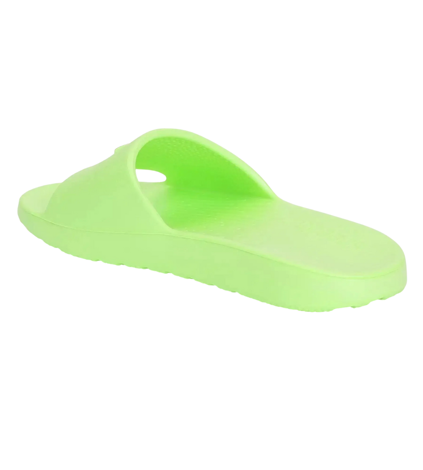 Unisex Junior's Single Colour Slides For Boys and Girls - Bright Zest & True Navy