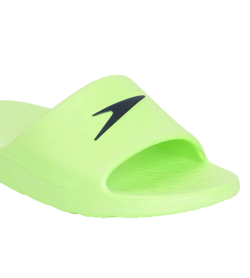 Unisex Junior's Single Colour Slides For Boys and Girls - Bright Zest & True Navy