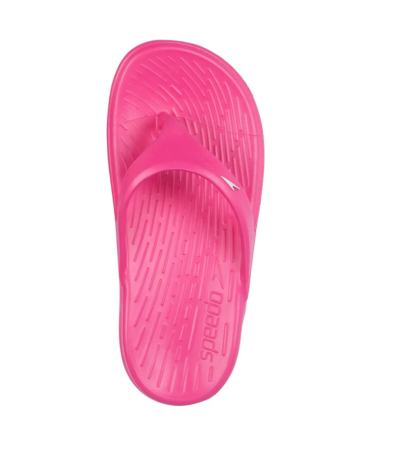 Unisex Junior's Single Colour Flip Flops - Electric Pink  & White_3