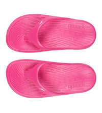 Unisex Junior's Single Colour Flip Flops - Electric Pink  & White_4