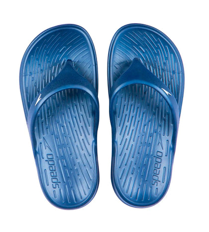 Unisex Junior's Single Colour Flip Flops - Navy & White_1