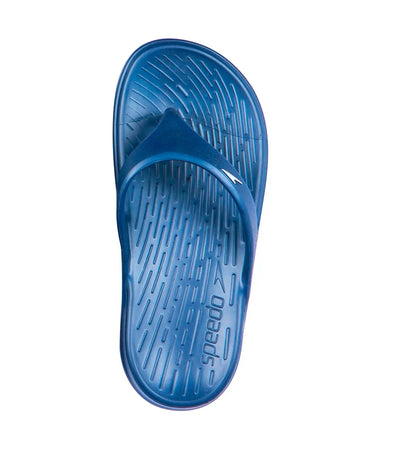 Unisex Junior's Single Colour Flip Flops - Navy & White_3