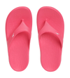 Unisex Junior's Single Colour Flip Flops For Boys and Girls - Raspberry Fill & White