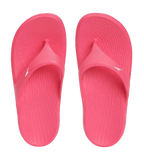Unisex Junior's Single Colour Flip Flops For Boys and Girls - Raspberry Fill & White
