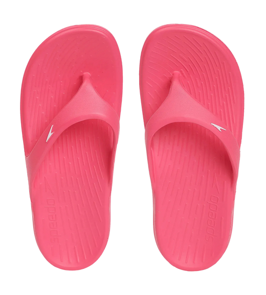 Unisex Junior's Single Colour Flip Flops For Boys and Girls - Raspberry Fill & White