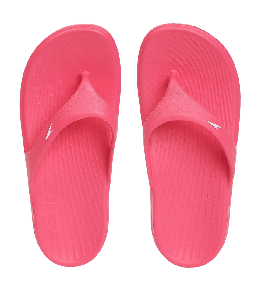 Unisex Junior's Single Colour Flip Flops For Boys and Girls - Raspberry Fill & White