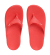 Unisex Junior's Single Colour Flip Flops For Boys and Girls - Fed Red & White