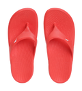 Unisex Junior's Single Colour Flip Flops For Boys and Girls - Fed Red & White