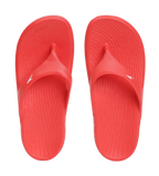 Unisex Junior's Single Colour Flip Flops For Boys and Girls - Fed Red & White
