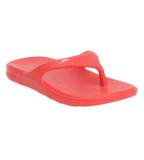 Unisex Junior's Single Colour Flip Flops For Boys and Girls - Fed Red & White