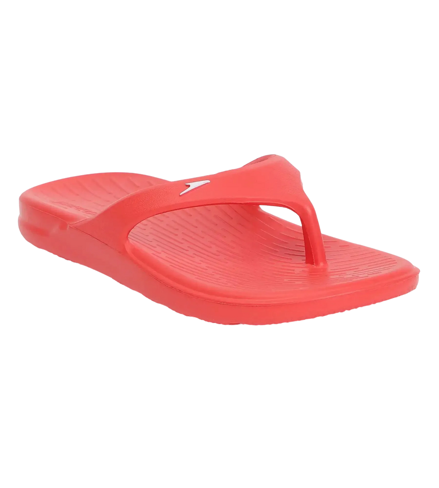 Unisex Junior's Single Colour Flip Flops For Boys and Girls - Fed Red & White